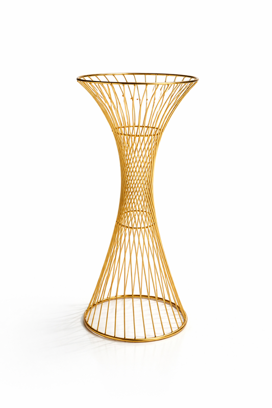 Centre de table / Colonne décorative – Structure dorée H80